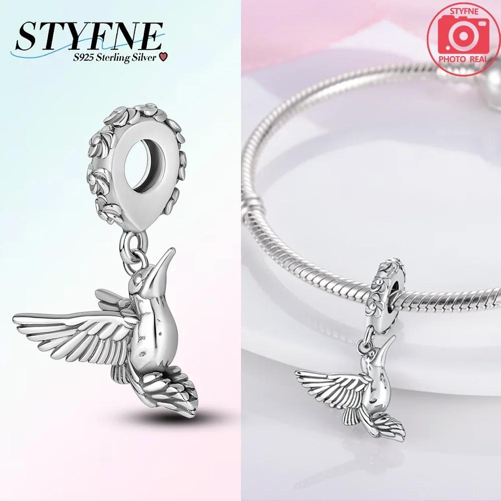 New Copper Blue Gold Butterfly Dangle Charm Fits Original Bracelet Necklace Spring Series Fine Jewelry