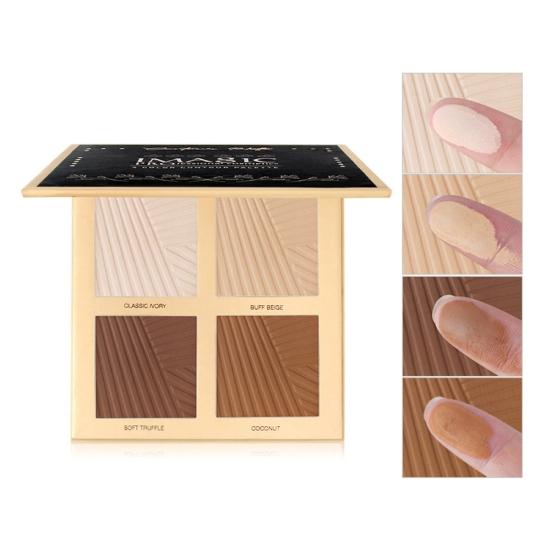 IMAGIC 4-Color Waterproof Powder Face Concealer Makeup Fixer Contour Palette