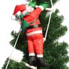 Santa Climbing Ladder Doll Christmas Tree Ornament Door Wall Hanging Decoration Indoor Holiday Gift