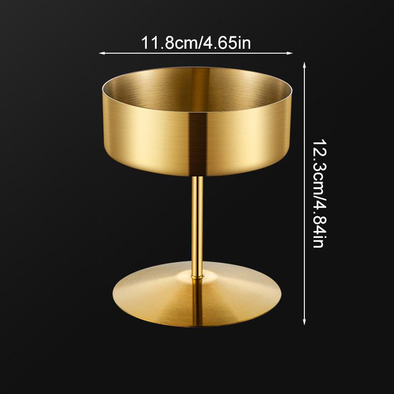 1Pc High Footed Easy To Clean Pudding Cafe Dessert Cup Hotel Stainless Steel Fruit Ice Cream Bowl