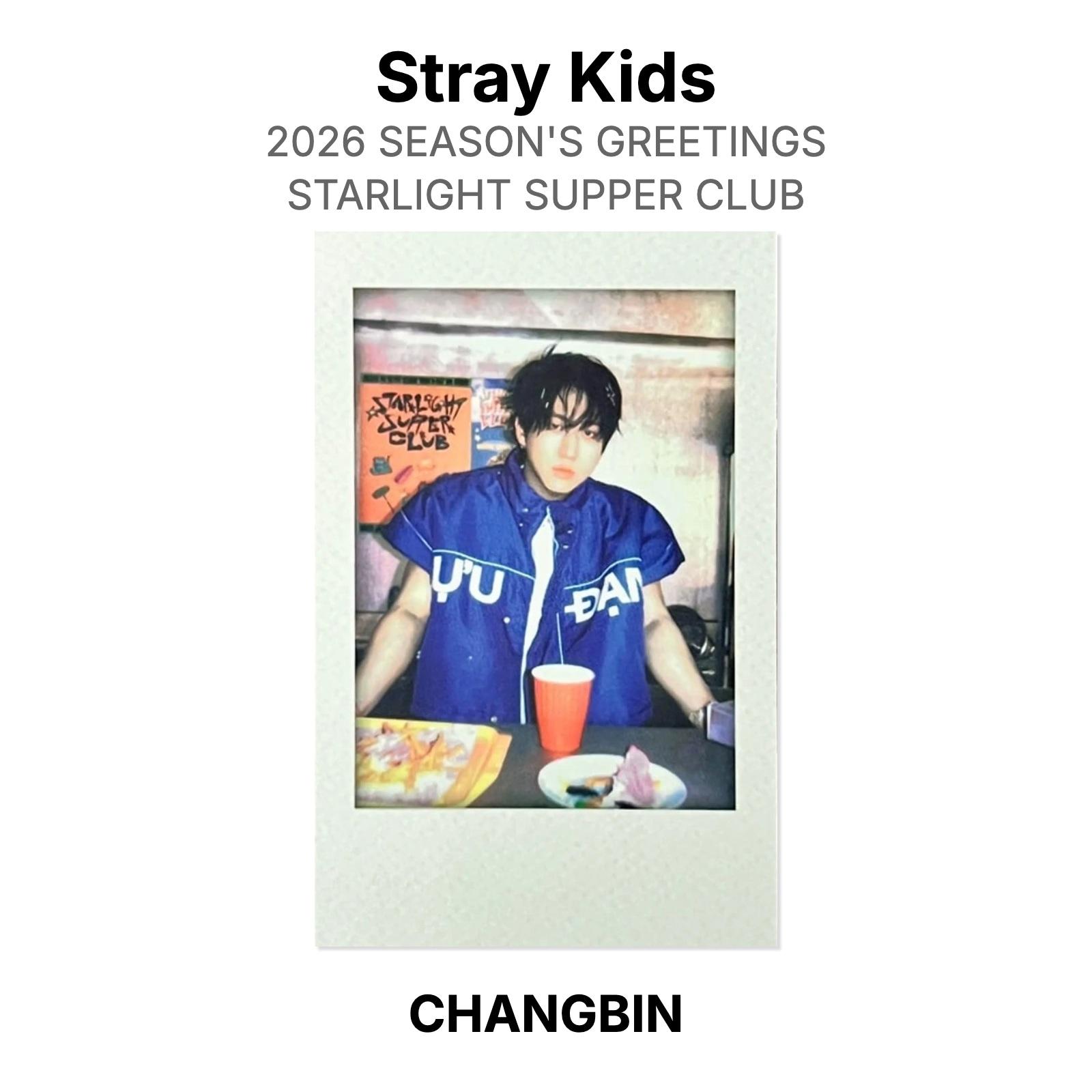 Stray Kids 2026 SEASON S GREETINGS STARLIGHT SUPPER CLUB Официальная фотокарточка CHANGBIN 02