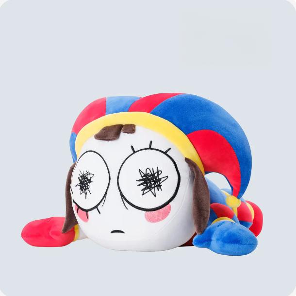 Genuine The Amazing Digital Pomni Plush Toy Soft Stuffed Clown Collectible Merchandise For Animation Fans Home Decor