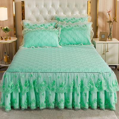 Lace Yarn Bed Skirt Princess Lace Thickened Quilted Brushed Bedspread Mattress Protective Cover Bedding