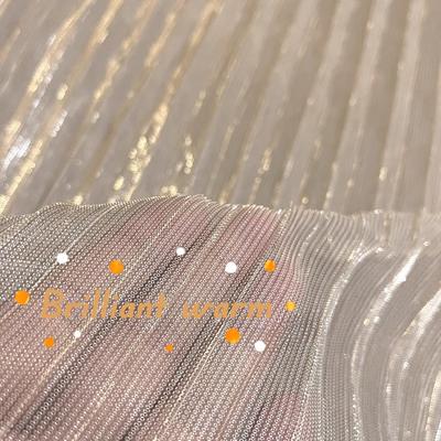 Tessuto con texture a pieghe ad fisarmonica largo 1,5 metri Punto di infiammabilità Tessuto per abiti da sera Costumi di scena Tessuto resistente alle pieghe