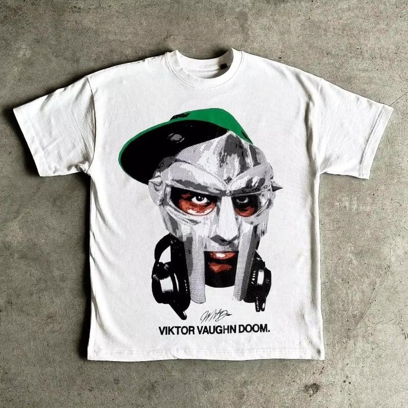 T-shirt z nadrukiem wzoru postaci z amerykańskiego hip-hopu, casualowy, modny, oversize, Harajuku, gotycki, retro, unisex, top Y2k