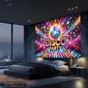Disco Party Backdrop, 70s 80s Retro Disco Ball Neon Background Banner for Birthday & Themed Parties