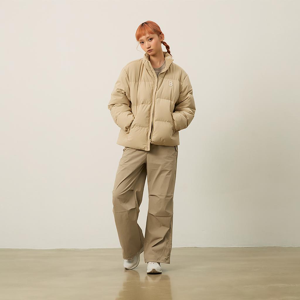 New MLB Boston Red Sox Basic Collection FW24 Down Jacket Unisex Sandy Brown 3ADJB1046-43SAS