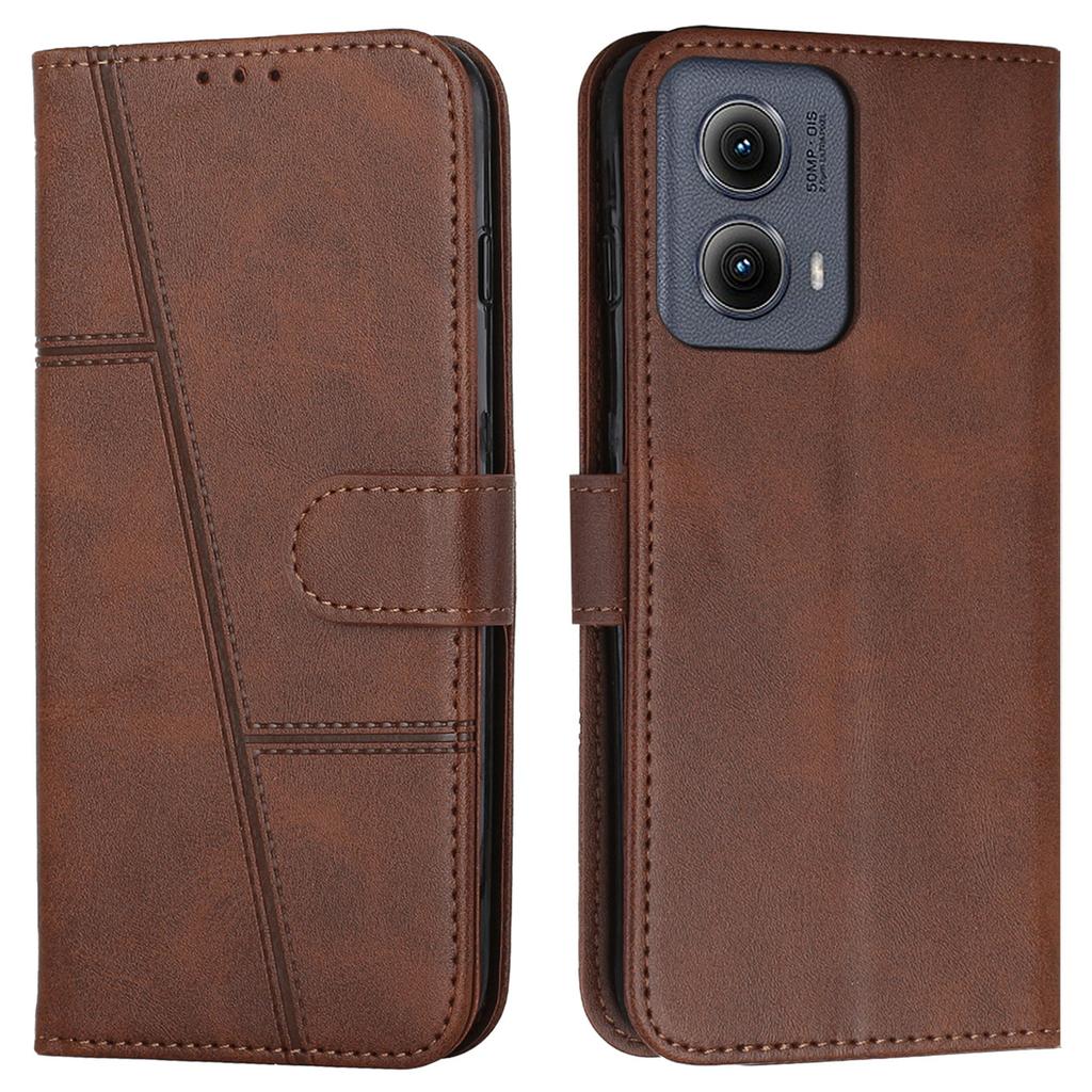 For Motorola Moto G85 5G Case Stand Shockproof TPU Interior Shell Leather Phone Cover