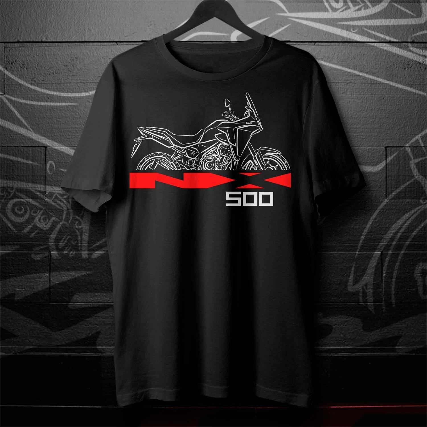 Black men s and women s T-shirt Honda NX500 Motorcycle XXXL