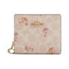 Snap Wallet ogo Beschichtetes Canvas Portemonnaie Damen Gold und Sand Gold und Sand Farbe