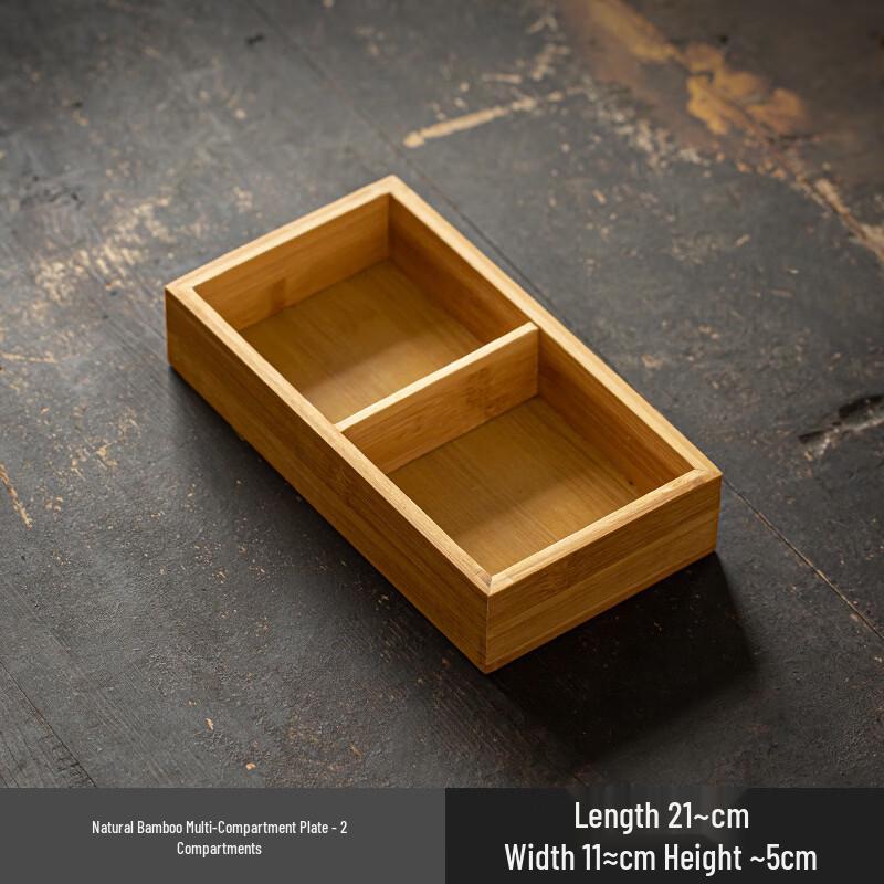 Bamboo Divided Snack & Dessert Tray
