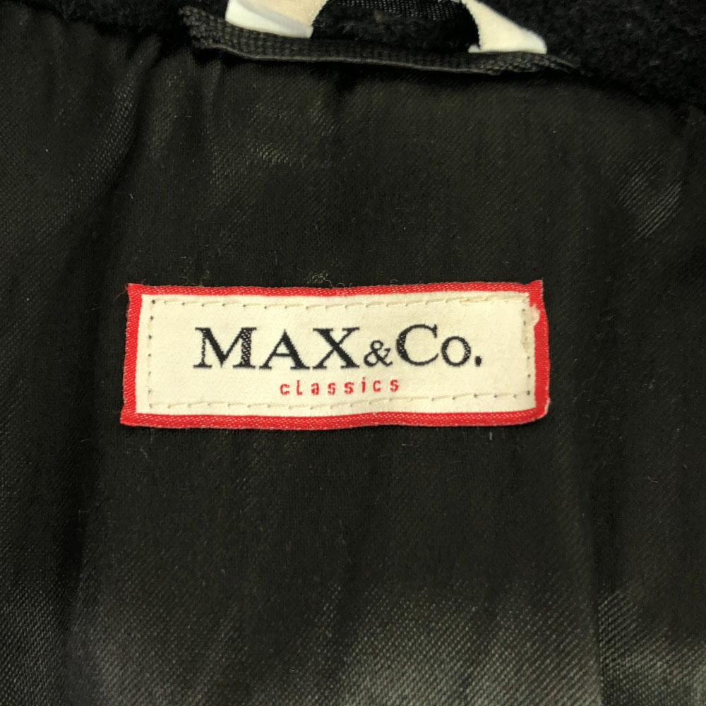 MAX&CO Made In Italy Wool Chester Coat 42 Black Women Used