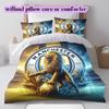 Manchester City Football Soccer Pattern Bedding,Quilt Set Quilt Cover Pillowcase Home Birthday Gift (1*duvet Cover+2*pillowcase,without Core)