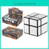 Набір з шести кубів 2x2 зі сріблястою дзеркальною поверхнею, гладкі іграшки-головоломки, що обертаються, для розвитку мозку
