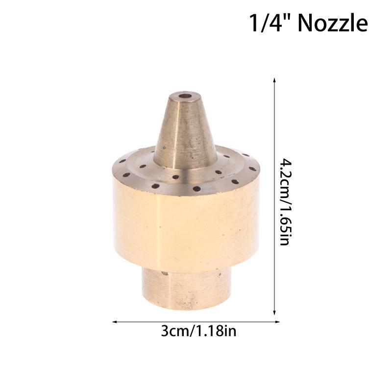 

1/4 1/2 3/4 Brass Column Fountain Nozzle Corrosion Resistant Pond Spray Head For Garden Decor Garden