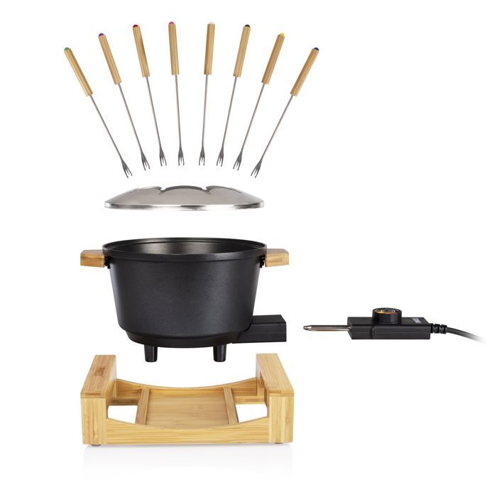 Fondue Princess Pure 173025 - Appareil à fondue pour 8 personnes - 1,5 L - 800 W