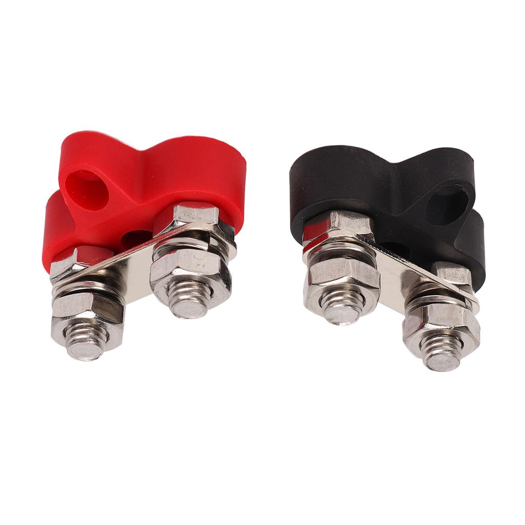 1 Pair 48V Battery Power Stud Stainless Steel Post Bus Bar Terminal Block for Truck RV Boat