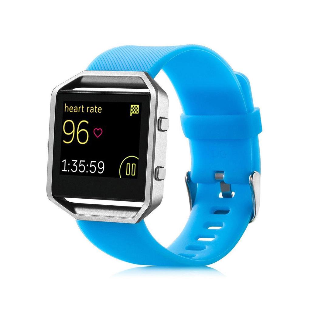 For Fitbit Blaze Silicone Watch Band With Stainless Steel Buckle For Fitness Tracking And Daily Wear
