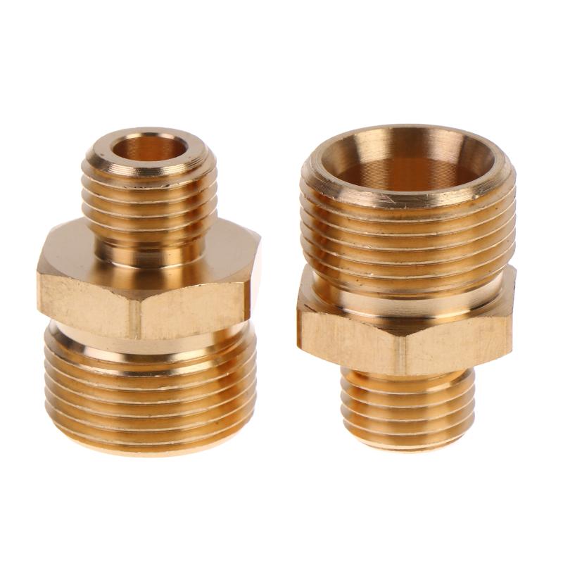 2Pcs Pressure Washer Adapter M22 X 1.5 Male Thread To G1/4 Inch Male Connector Brass Coupling Reducer Hose Connector Adapter For