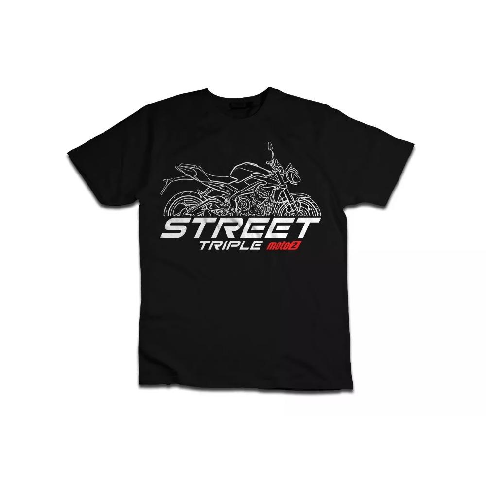 2024 Men T Shirt Casual Triumphs Street Triple S R RS Moto2 Motorcycle for Riders T-shirt Graphic Summer S-3XL Tee