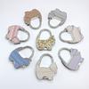 Cute Shape Cat Handbag Hook Lovely Design Foldable Folding Bag Hook Portable Alloy Material Table Edge Hook Home Decoration