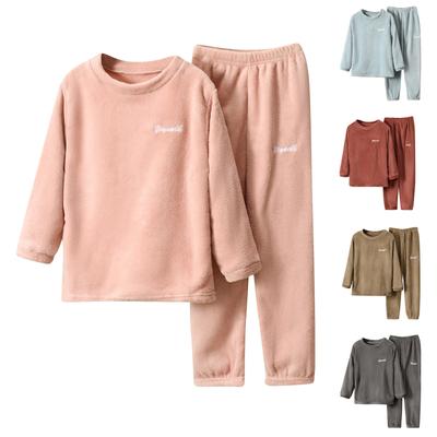 Children's Coral Velvet Pajamas Set Children's Facecloth Homewear