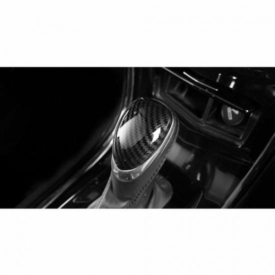 Fit For Cadillac ATS 2013-2018 Carbon Fiber ABS Car Gear Shift Knob Cover Trim
