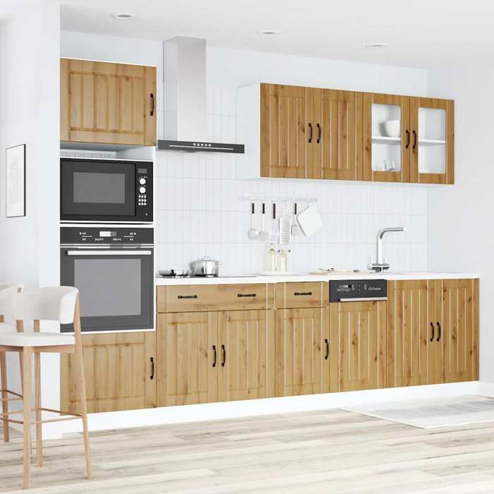 VidaXL Ensemble d'armoires de cuisine 7 pcs Kalmar bois d'ingénierie, ensemble d'armoires, étagère de rangement, placard, 3314750