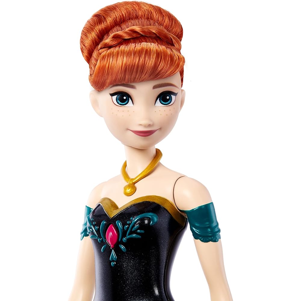 Mattel Disney Frozen Anna Singing Doll 30 Seconds Dress-Up Toy House Role Play Green