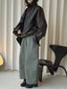 Xu Man Damen Frühling Koreanischer Arbeitskleidungsstil Halbelastischer Bund Laternen-Cropped-Hose