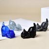 Cute Lazy Cat Statue Natural Stone Crystal Carved Healing Animal Figurine Reiki Gemstone Crafts Home Decoration Lovely Gift