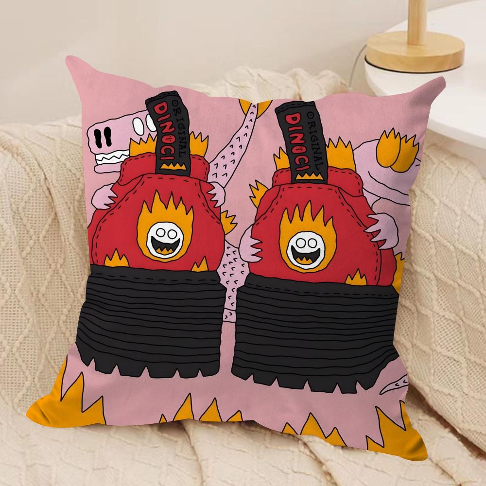 Everything On Shoes Cushion Cover Soft Plush Fabric Double-Sided Printed Sofa Cushion Cover for All Seasons Home Decor Gift