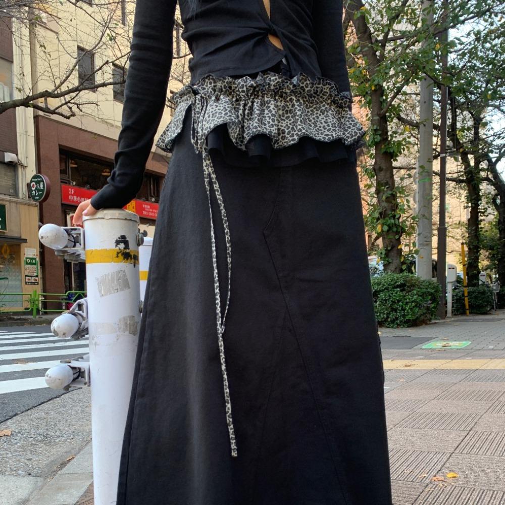 Sweet Ruffled Edge Waistband Shirt Extender Layer Outfits Belt  Waist Accessories