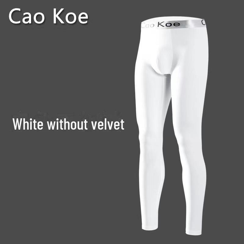 Men's Solid Color Slim Fit Autumn Trousers - Warm, Large Size, Thick or Fleece Option