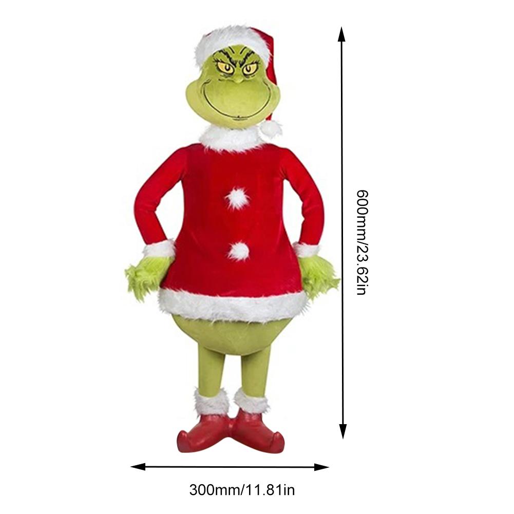 New Christmas Green Monster Doll Collectible Christmas Grinch Plush Toy Children's Christmas Cartoon Gift Doll Kids Holiday Gift