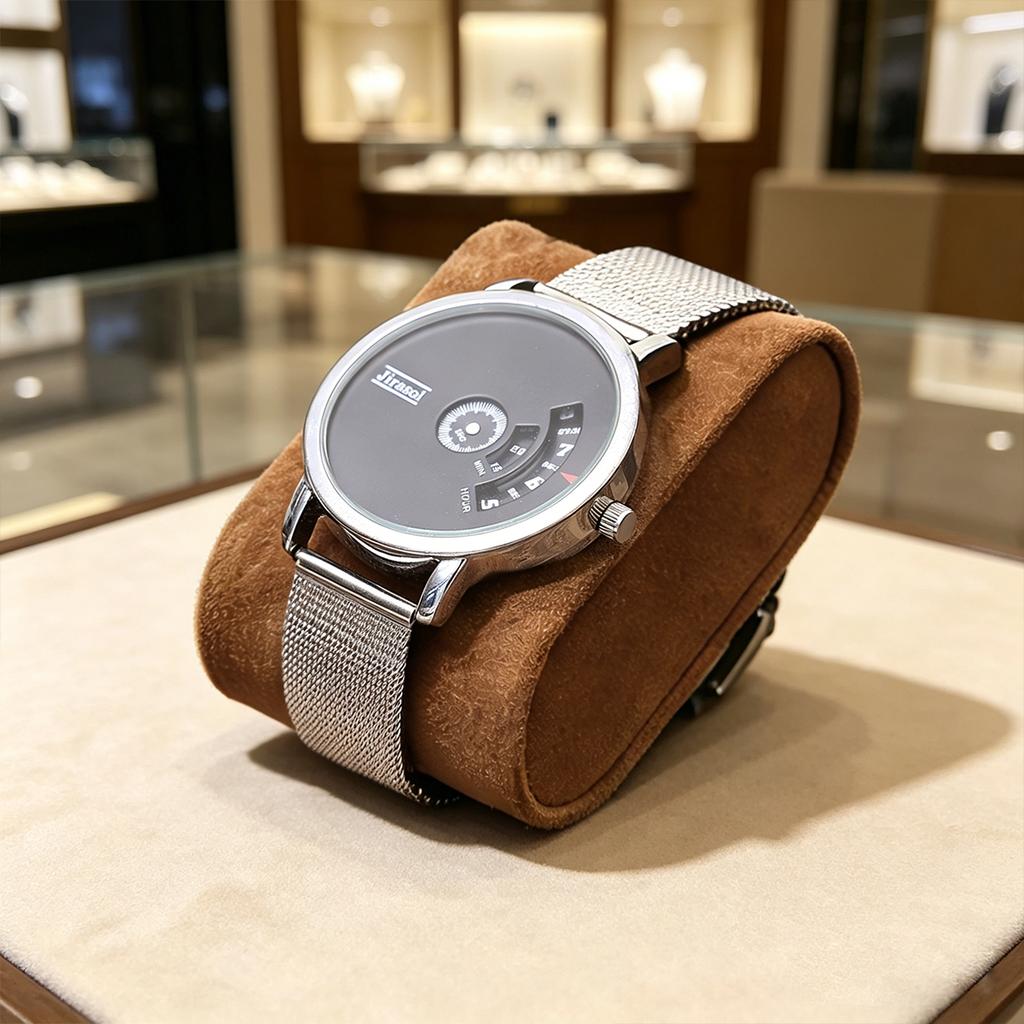 1pc Multi grid wooden watch box with glass cover adjustable jewelry storage box glasses bracelet velvet watch display box