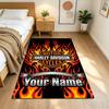 Harley-davidson Personalized Name Floor Rug Office Rug Design for Foyer Kitchen Playrooms Game Room Anti-slip Rug Office home decor Gift for Festivals