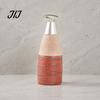 Easy Press Soap Dispenser Ceramic for Bathroom, 350/380ML Hand Bottle with Container Pump, Refillable Liquid Soap, Lotion and Shampoo Kitchen