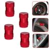 4x Red Aluminium Dust Cap Car Wheel Tyre Air Valve Stems Caps Cover Accessories
