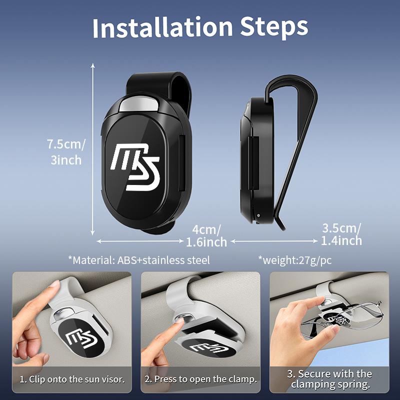 Car Logo Sunglasses Ticket Clip Creative Glasses Holder Stainless For Mazda 3 6 CX3 CX-3 CX-5 CX5 CX8 CX 9 Axela ATENZA