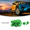 ACROPIX 20pcs Door Trim Panel Bumper Fender Fastener Splash Guard Push Rivet Retainer Clip 8mm Green