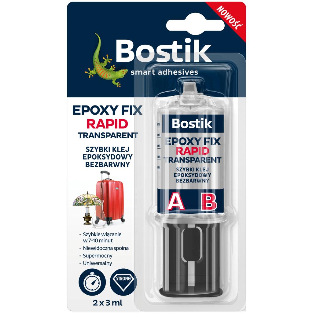 Bostik Fix Rapid Two-Component Clear Epoxy Adhesive 2X3Ml
