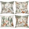 Cute Forest Animal Printed Cushion Covers For Home Decor Polyester pillowcase, sofa decorative cushion cov Headboard Pillow