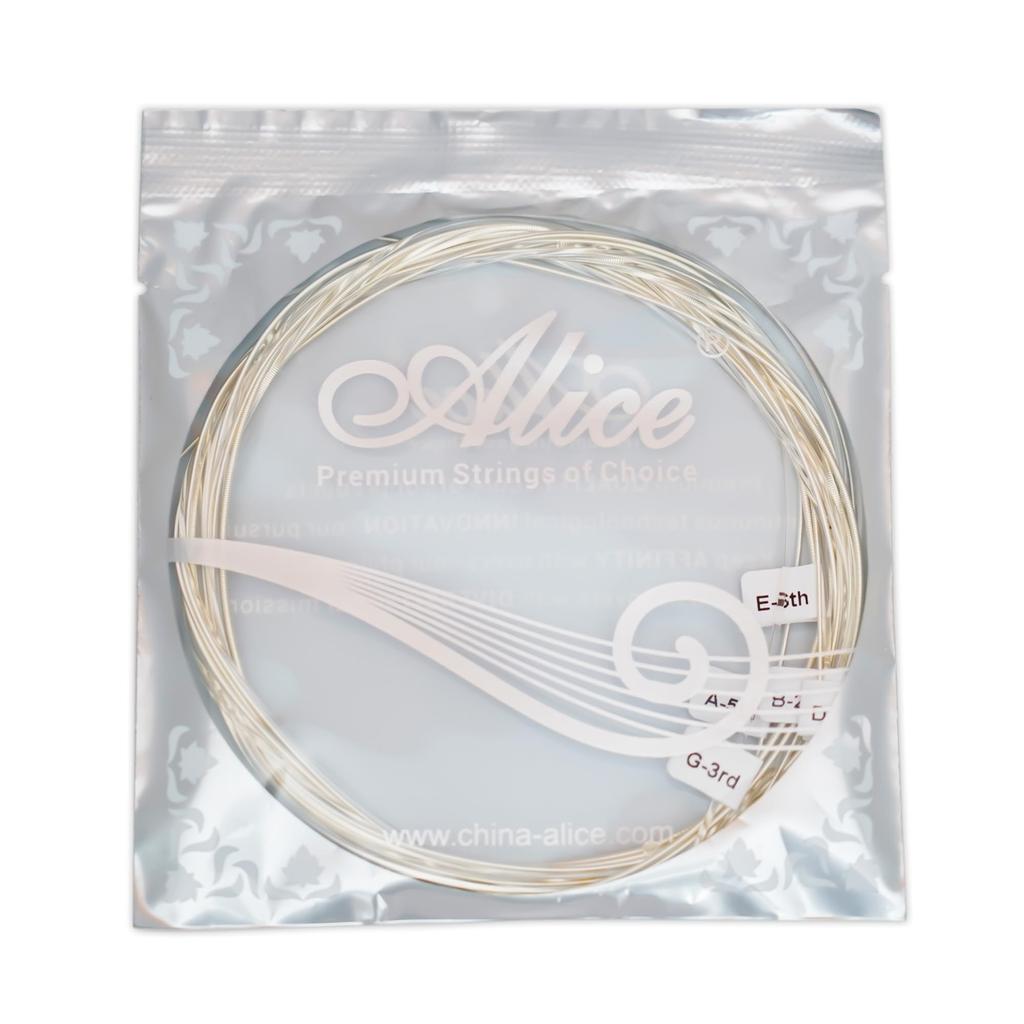 Manufacturer Alice Classic Guitar High Transparent Nylon Copper Bright 1 Set [Genuine Product] Strings, Tension, Stiff, + Silver-Plated Wings,