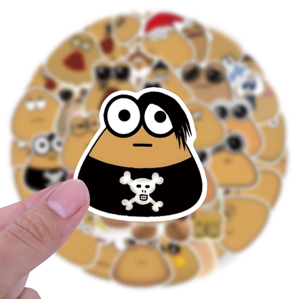 Adesivi Pet Alien Pou Patata Doodle - 55 Fogli per Decorare Borracce e Tablet