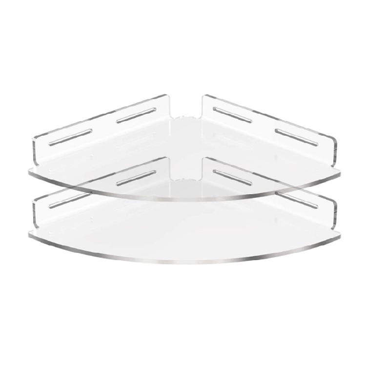 Акриловые плавающие полки, экономящие место, 2 шт., на клейком креплении, органайзеры для ванной комнаты, выдерживают 20 фунтов, плавающая полка для ванной комнаты 1