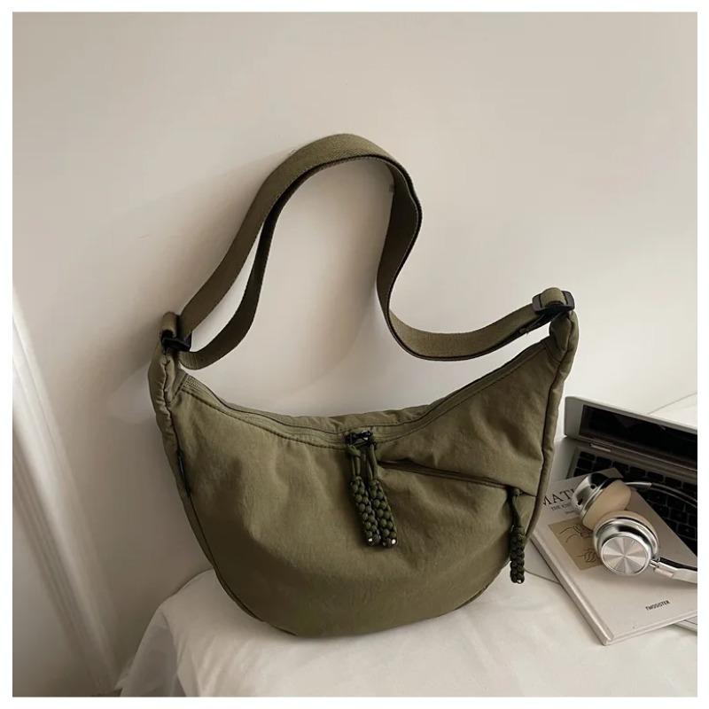 

Crossbody Shoulder Bag Winter Simple Solid Color Nyl Storage Bag Large Capacity for Students Texture Simple Bags for Travel