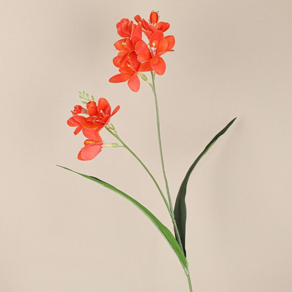 2 Fork Artificial Freesia Flowers Real Touch Surface Simulation Petals Simulation Whelan Flower Handcrafted Details