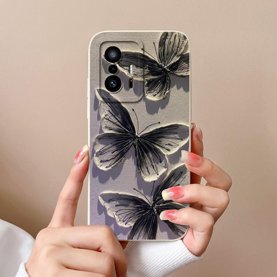 For Xiaom 11T Pro Phone Case Cute Cat Covers Soft Liquid Silicone Funda For Mi 11 T Pro Full Protection Anti Drop Back Cover