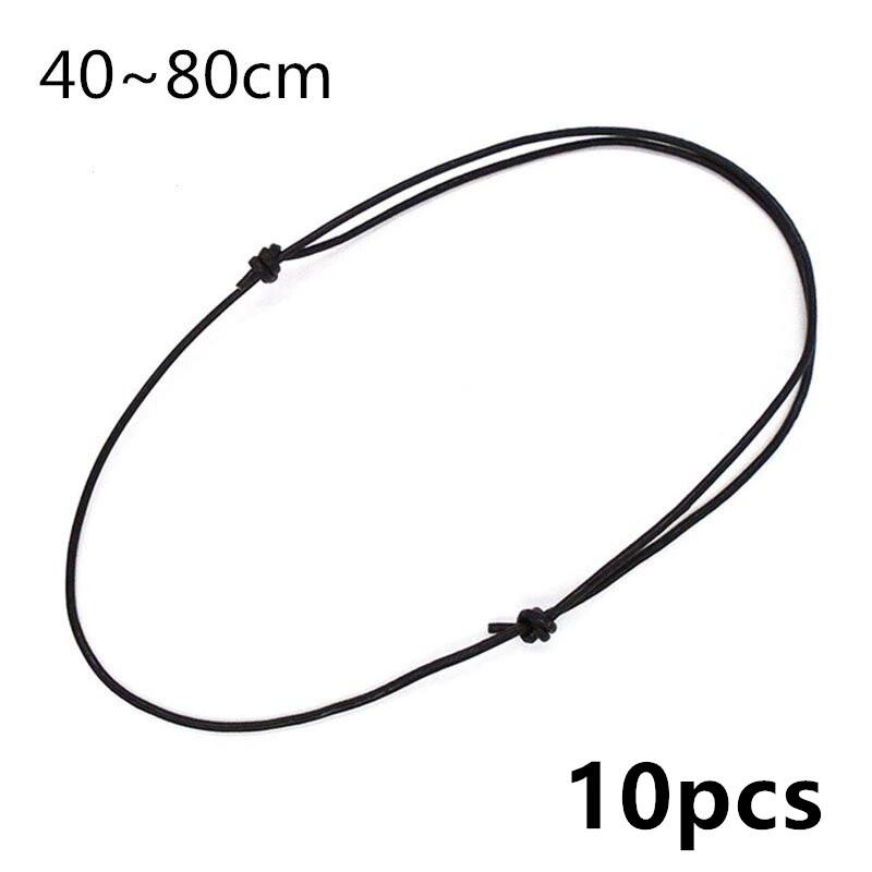 

Black Adjustable 40-80cm Waxed Cord Leather Necklaces For Women Men Accessories Simple Trendy Rope Long Necklace Fit DIY Pendant 1mm